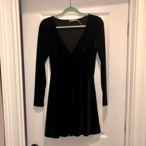 Black velvet kimchi blue (urban outfitters) dress